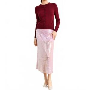 NEW LINE AND DOT ayla double layered sweater in burgundy